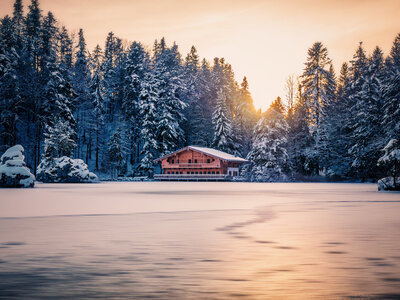 Berglsteiner See: Winterlicher See
