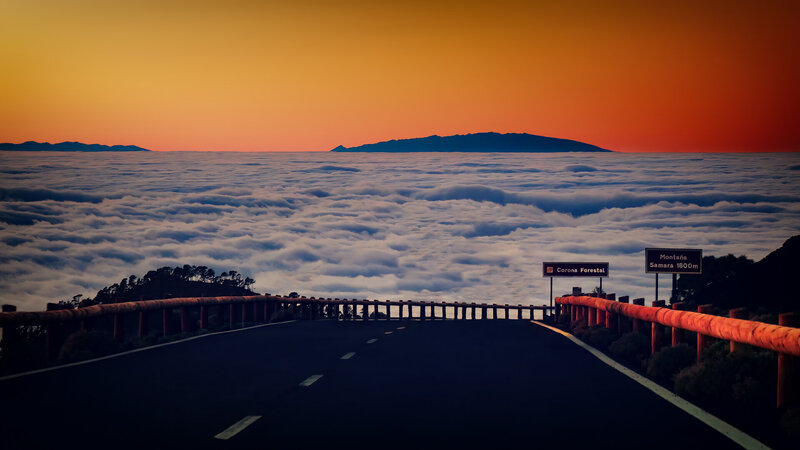 Blick von Teneriffa nach La Palma